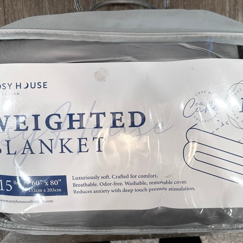 Cosy House 15lb Weighted Blanket 60x80 Queen Bamboo fabric